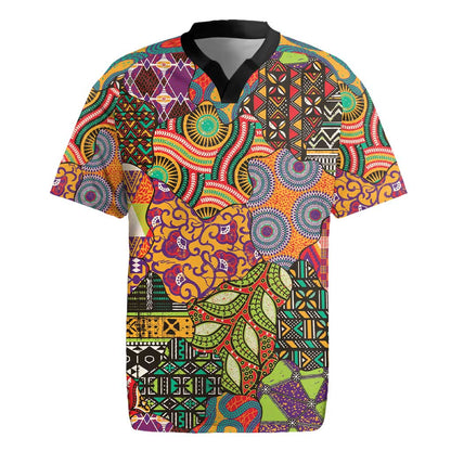 Traditional Ethnic African Vintage Motifs Rugby Jersey