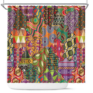 Traditional Ethnic African Vintage Motifs Shower Curtain