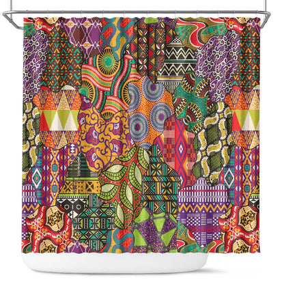 Traditional Ethnic African Vintage Motifs Shower Curtain