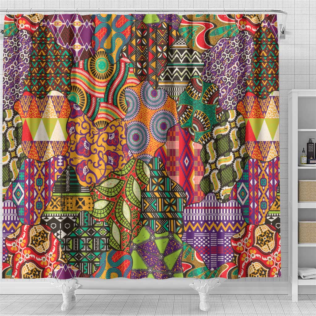 Traditional Ethnic African Vintage Motifs Shower Curtain