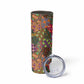 Traditional Ethnic African Vintage Motifs Skinny Tumbler