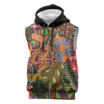 Traditional Ethnic African Vintage Motifs Sleeveless Zip Hoodie - African Pride