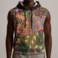 Traditional Ethnic African Vintage Motifs Sleeveless Zip Hoodie - African Pride