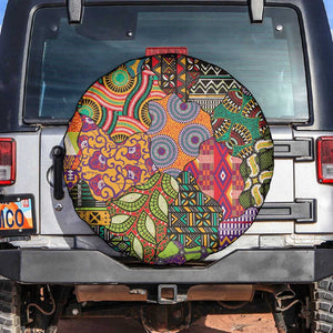 Traditional Ethnic African Vintage Motifs Spare Tire Cover