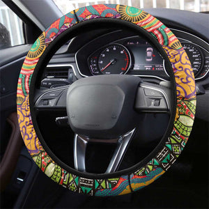 Traditional Ethnic African Vintage Motifs Steering Wheel Cover