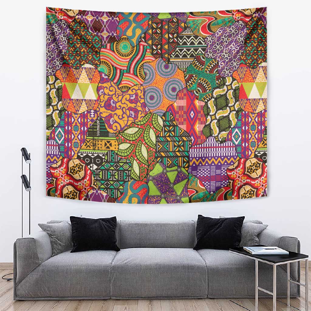 Traditional Ethnic African Vintage Motifs Tapestry