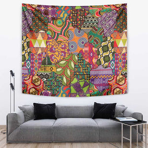 Traditional Ethnic African Vintage Motifs Tapestry