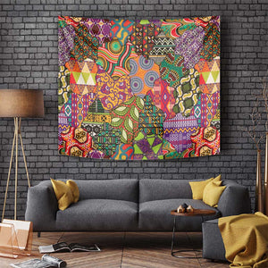 Traditional Ethnic African Vintage Motifs Tapestry