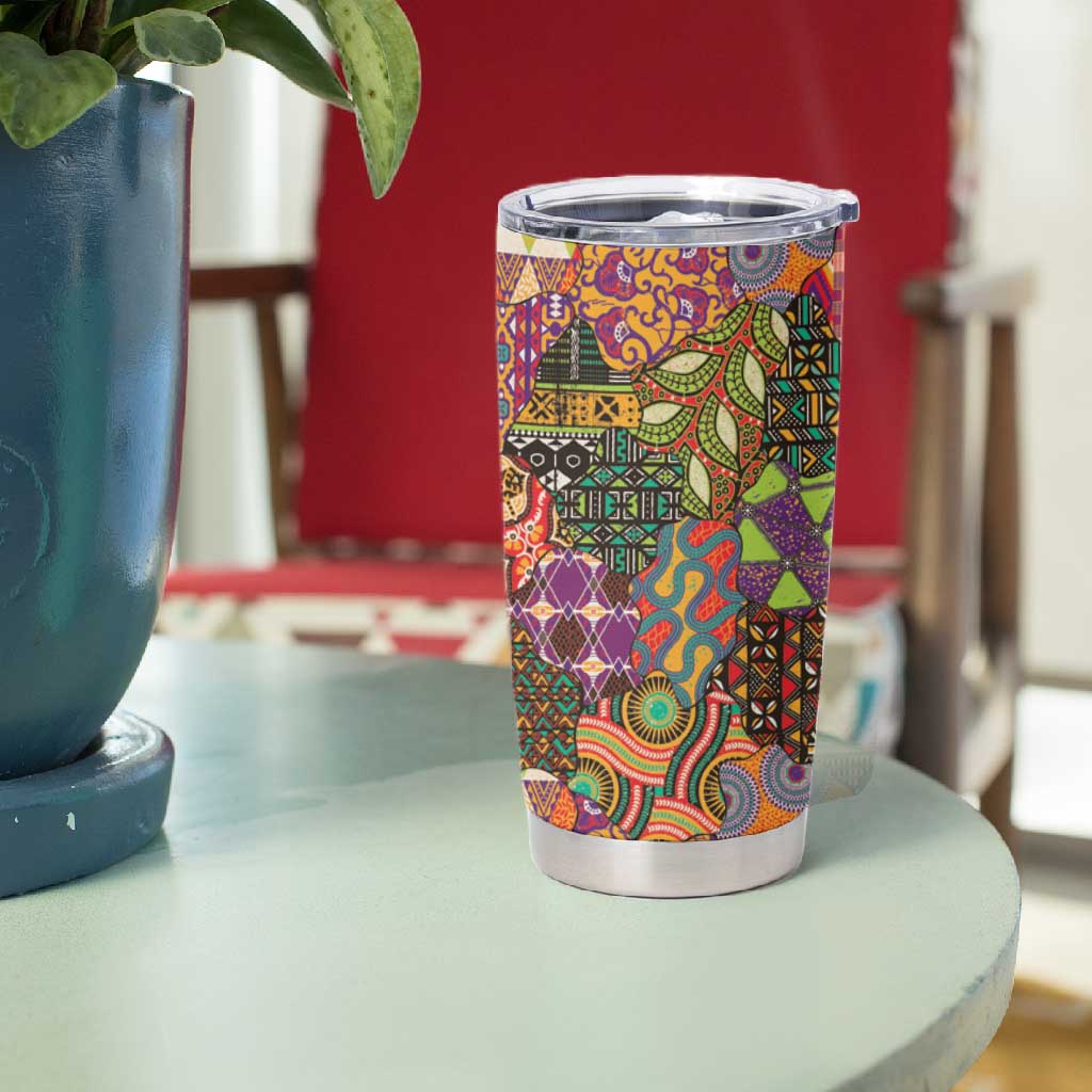 Traditional Ethnic African Vintage Motifs Tumbler Cup