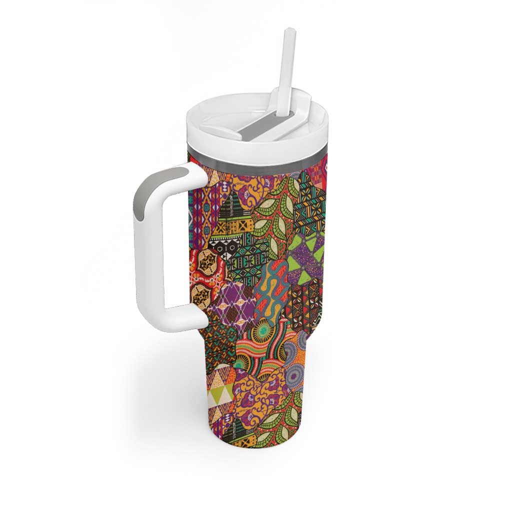 Traditional Ethnic African Vintage Motifs Tumbler With Handle