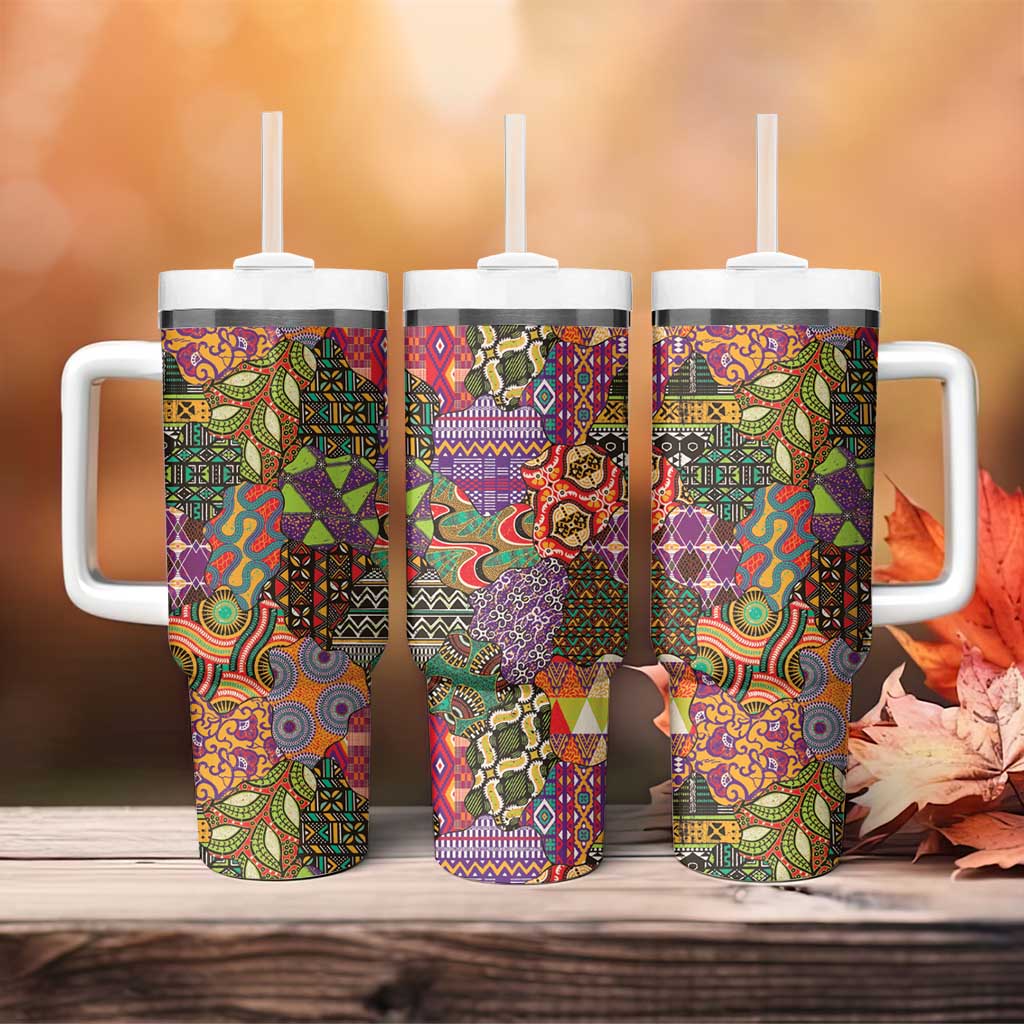 Traditional Ethnic African Vintage Motifs Tumbler With Handle