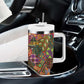 Traditional Ethnic African Vintage Motifs Tumbler With Handle