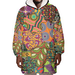 Traditional Ethnic African Vintage Motifs Wearable Blanket Hoodie