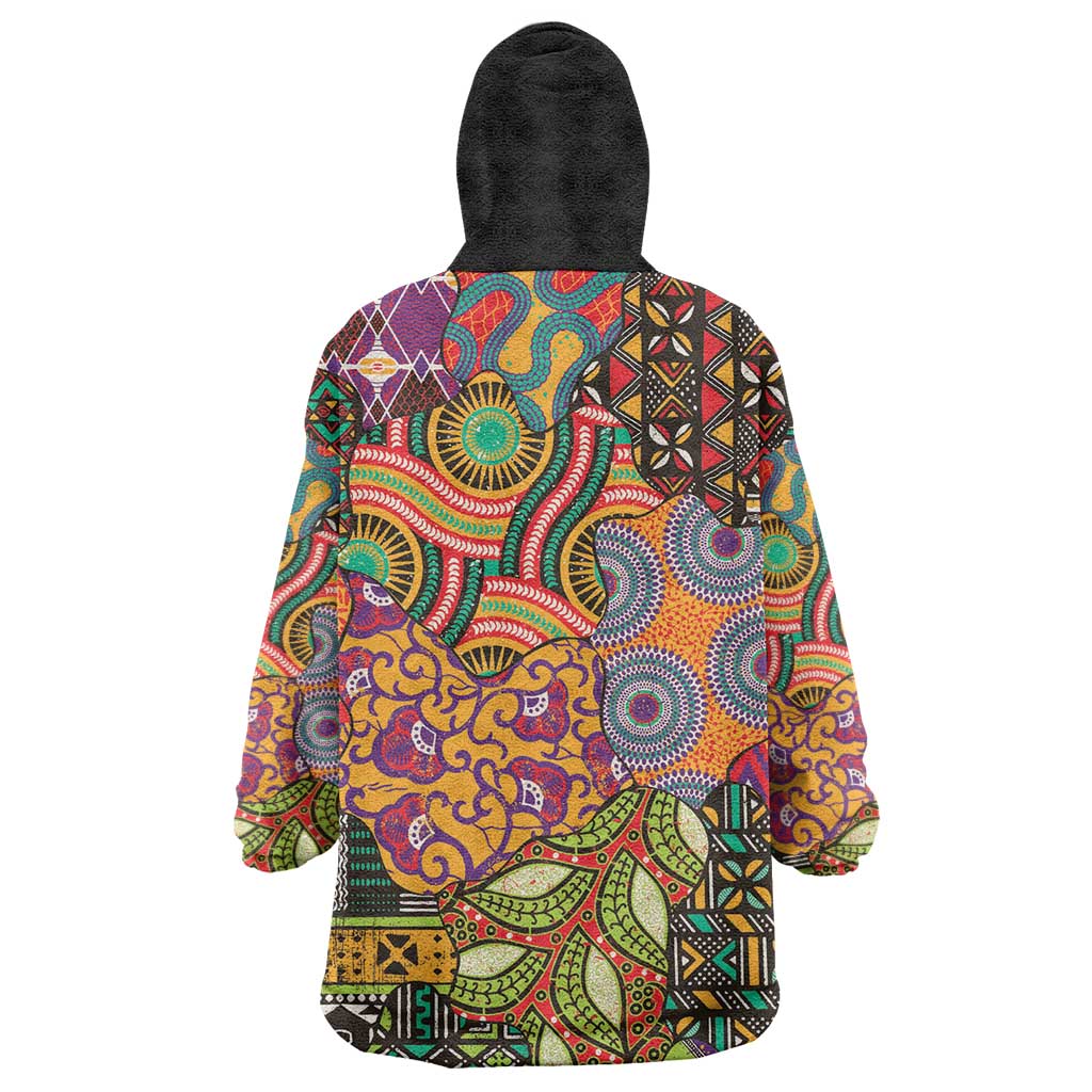 Traditional Ethnic African Vintage Motifs Wearable Blanket Hoodie
