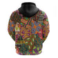 Traditional Ethnic African Vintage Motifs Zip Hoodie