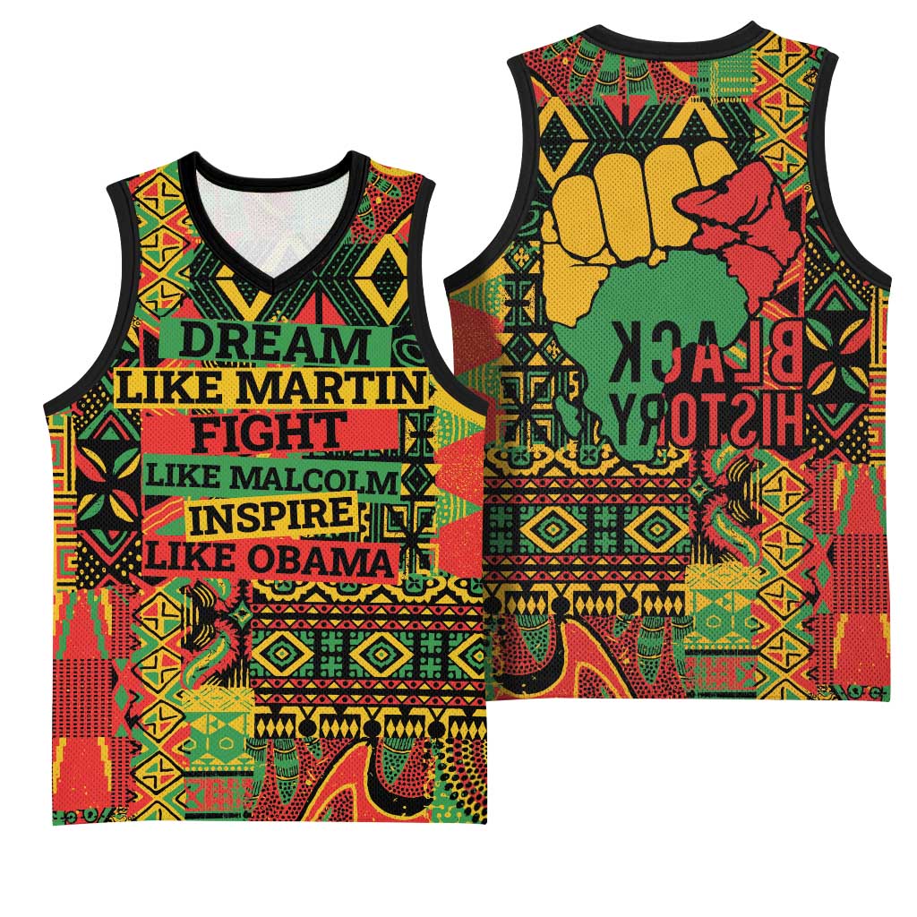 Black History Black Month Dream Like Basketball Jersey - African Pride
