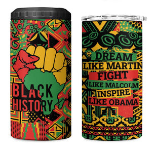 Black History Black Month Dream Like 4 in 1 Can Cooler Tumbler