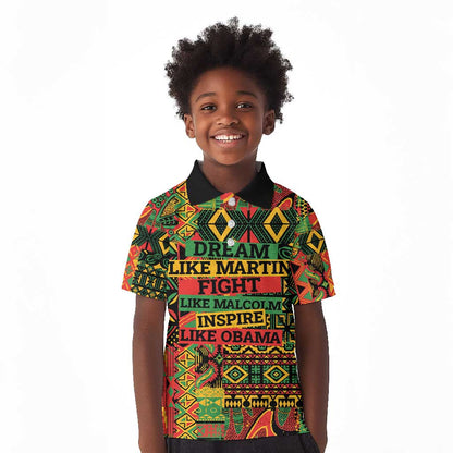 Black History Black Month Dream Like Kid Polo Shirt