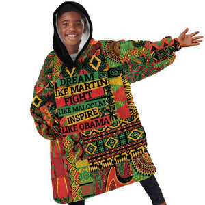 Black History Black Month Dream Like Kid Wearable Blanket Hoodie