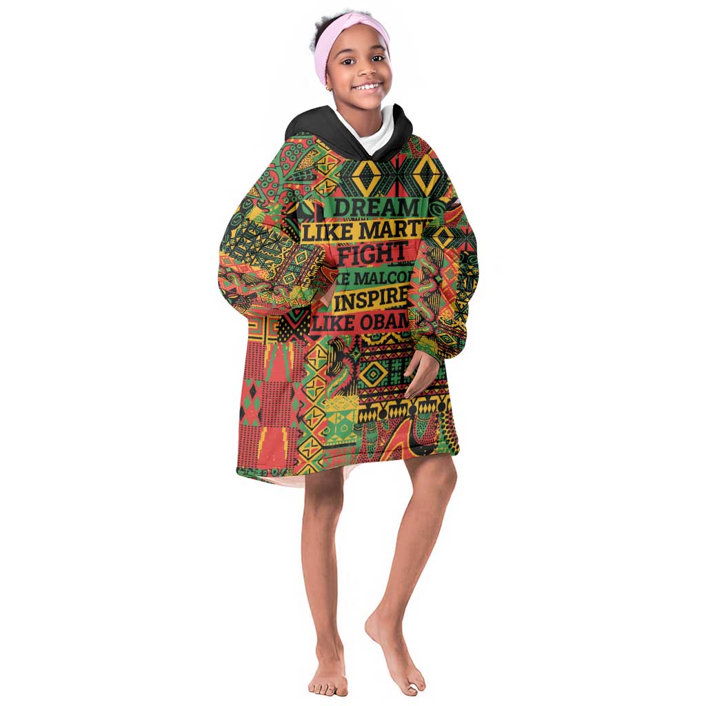 Black History Black Month Dream Like Kid Wearable Blanket Hoodie