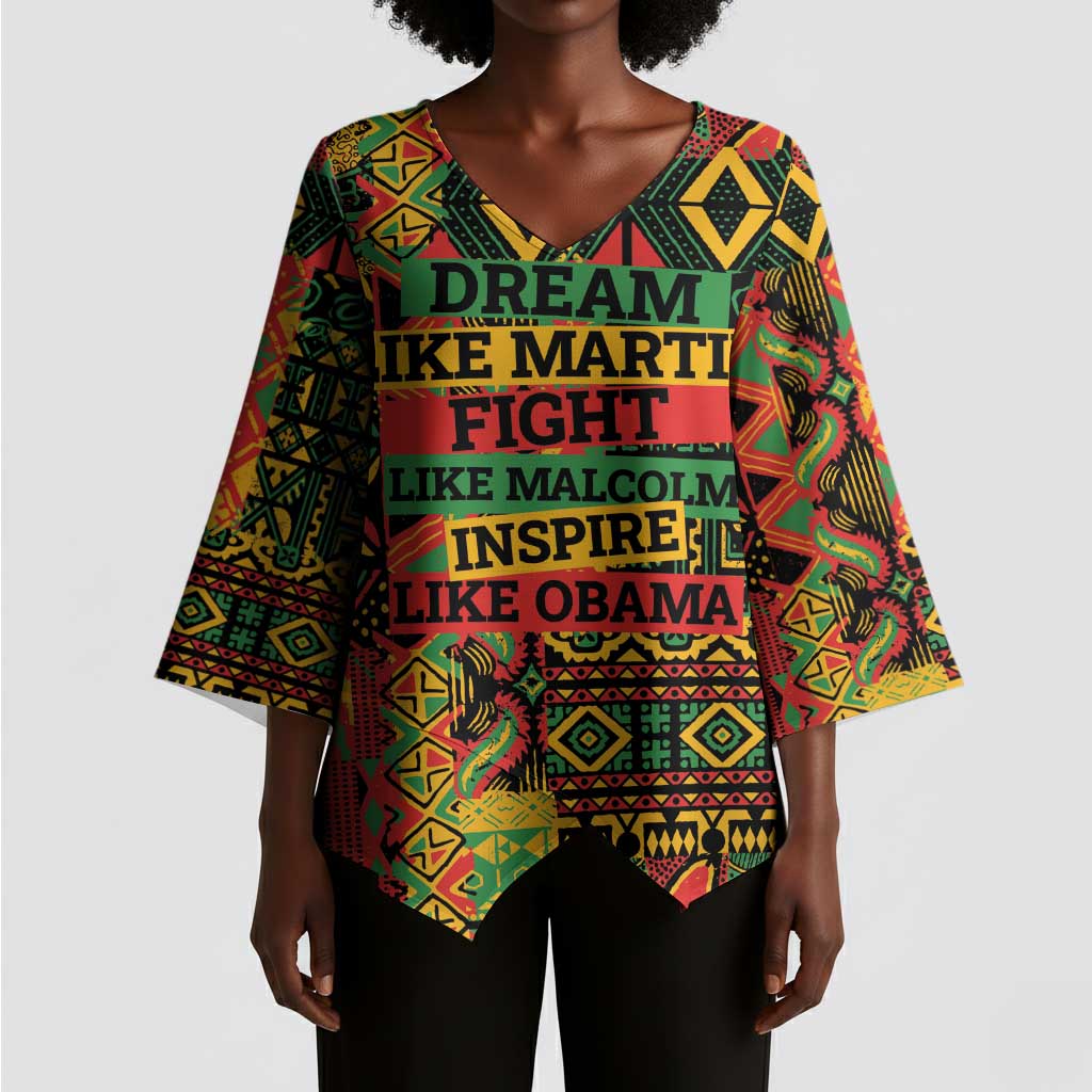 Black History Black Month Dream Like Kimono Sleeve Blouse
