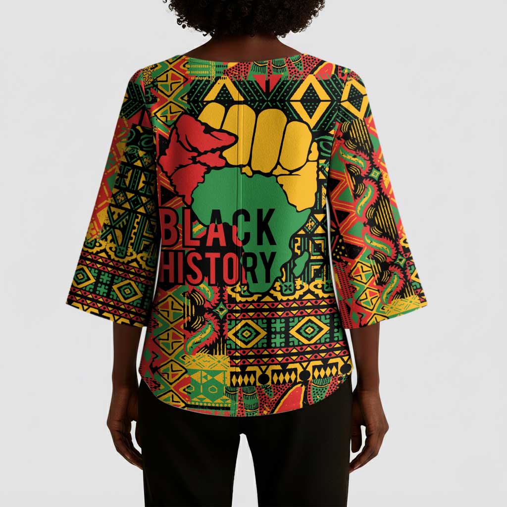 Black History Black Month Dream Like Kimono Sleeve Blouse