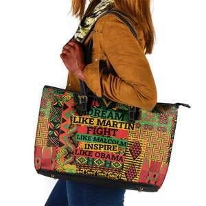 Black History Black Month Dream Like Leather Tote Bag