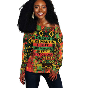 Black History Black Month Dream Like Off Shoulder Sweater