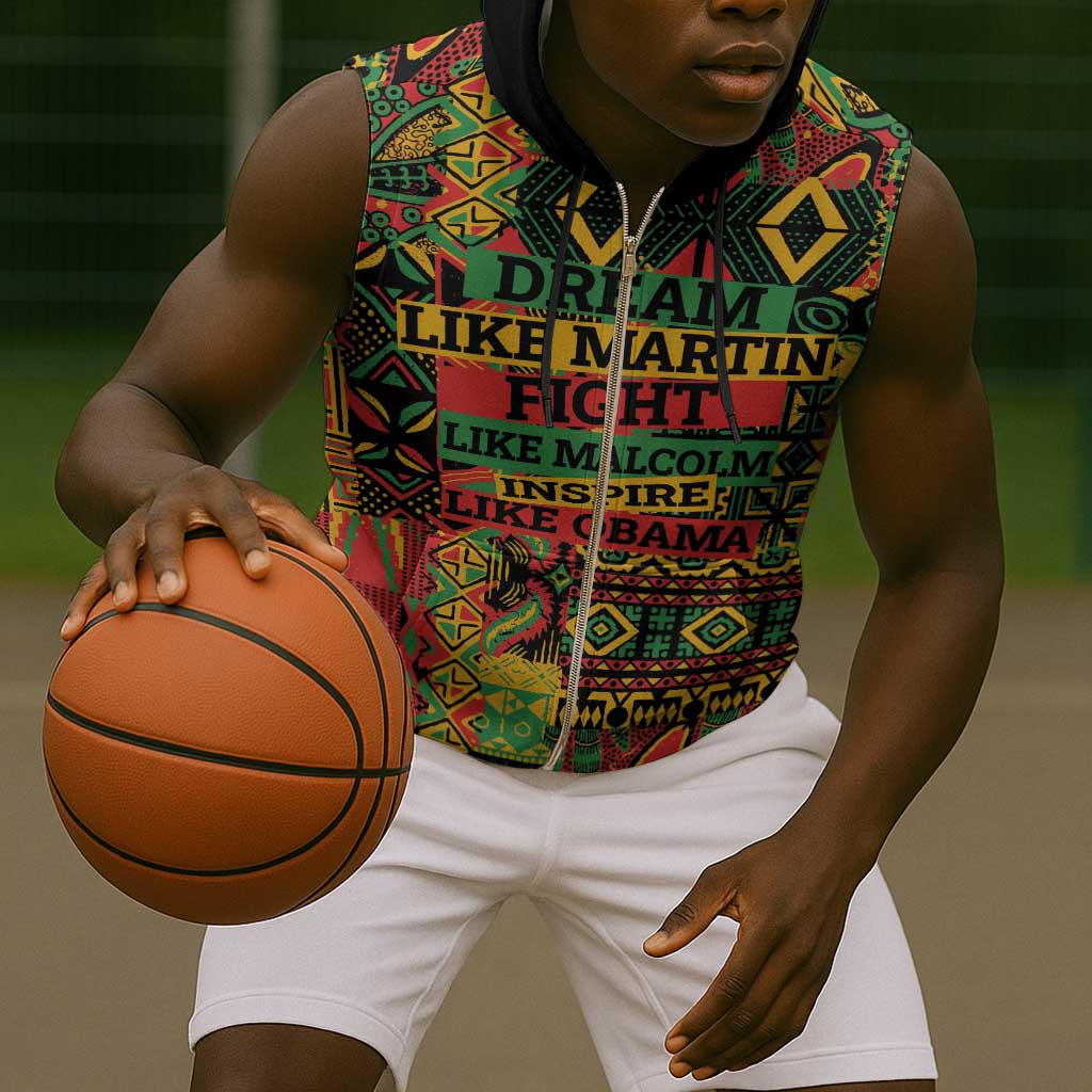 Black History Black Month Dream Like Sleeveless Zip Hoodie - African Pride