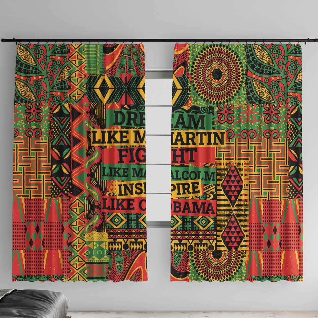 Black History Black Month Dream Like Window Curtain