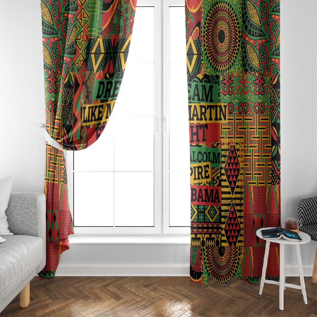 Black History Black Month Dream Like Window Curtain