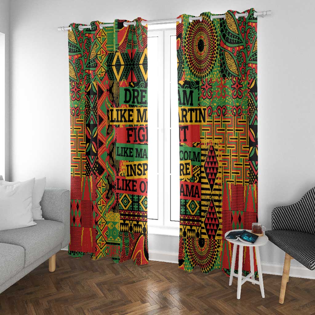 Black History Black Month Dream Like Window Curtain