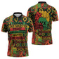 Black History Black Month Dream Like Zipper Polo Shirt