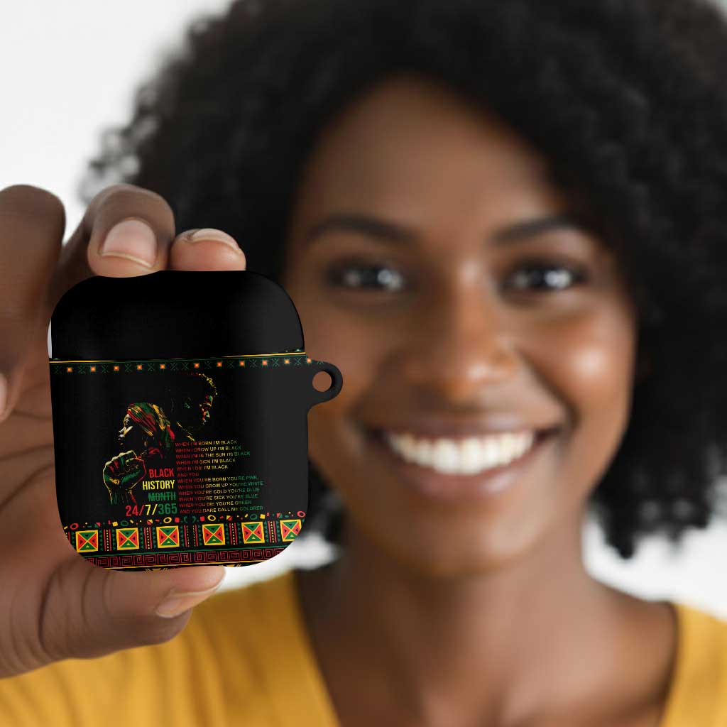 When I'm Born I'm Black AirPods Case Black History Black Month