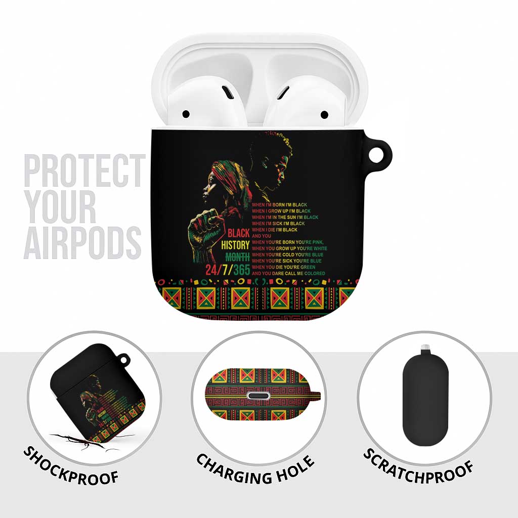 When I'm Born I'm Black AirPods Case Black History Black Month