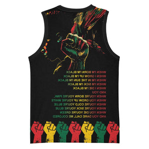 When I'm Born I'm Black Basketball Jersey Black History Black Month - African Pride