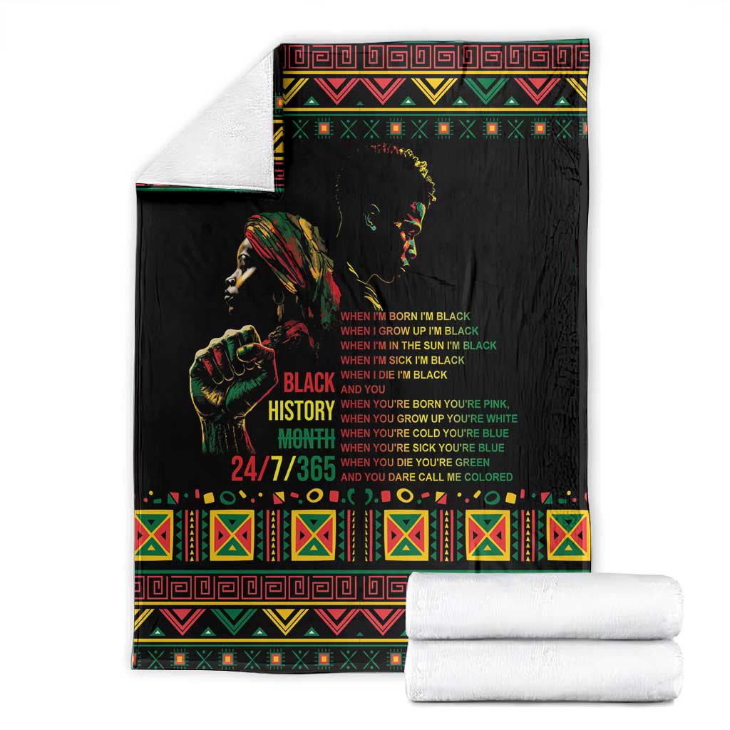 When I'm Born I'm Black Blanket Black History Black Month