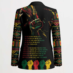 When I'm Born I'm Black Blazer Black History Black Month