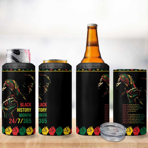 When I'm Born I'm Black 4 in 1 Can Cooler Tumbler Black History Black Month