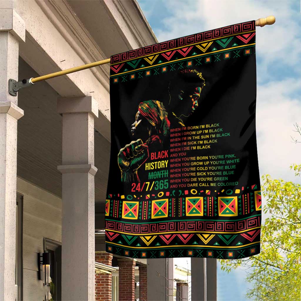 When I'm Born I'm Black Garden Flag Black History Black Month