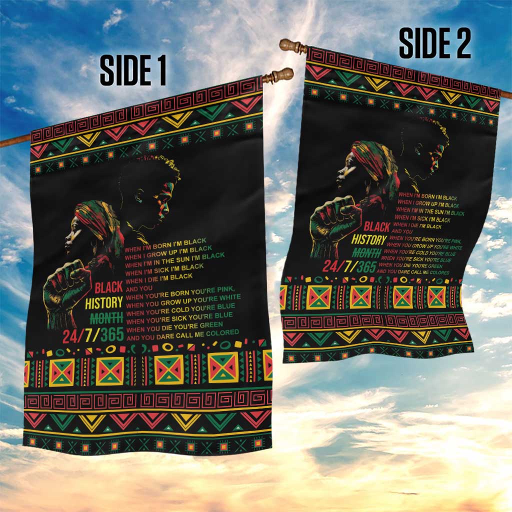 When I'm Born I'm Black Garden Flag Black History Black Month