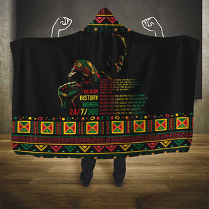 When I'm Born I'm Black Hooded Blanket Black History Black Month