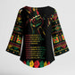 When I'm Born I'm Black Kimono Sleeve Blouse Black History Black Month