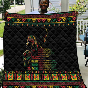 When I'm Born I'm Black Quilt Black History Black Month