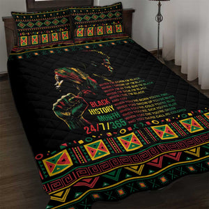 When I'm Born I'm Black Quilt Bed Set Black History Black Month