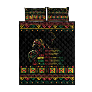 When I'm Born I'm Black Quilt Bed Set Black History Black Month