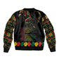 When I'm Born I'm Black Sleeve Zip Bomber Jacket Black History Black Month
