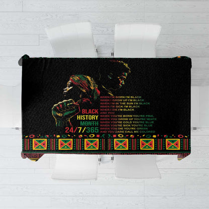 When I'm Born I'm Black Tablecloth Black History Black Month