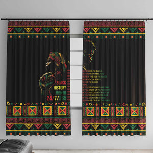 When I'm Born I'm Black Window Curtain Black History Black Month