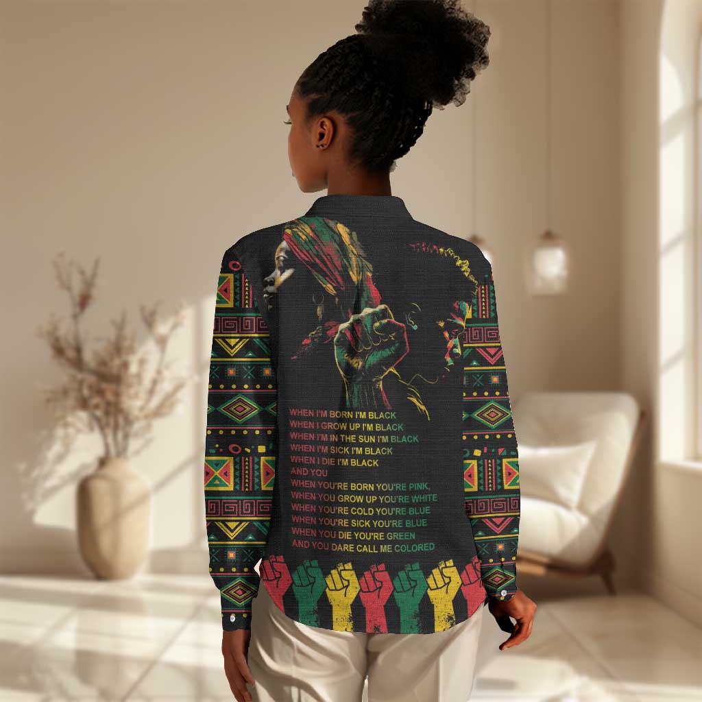 When I'm Born I'm Black Women Casual Shirt Black History Black Month LT9